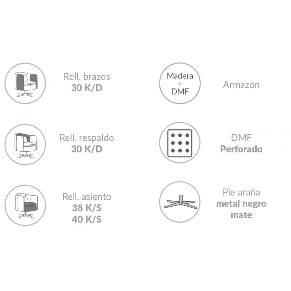 Sillón Giratorio Moher Montana